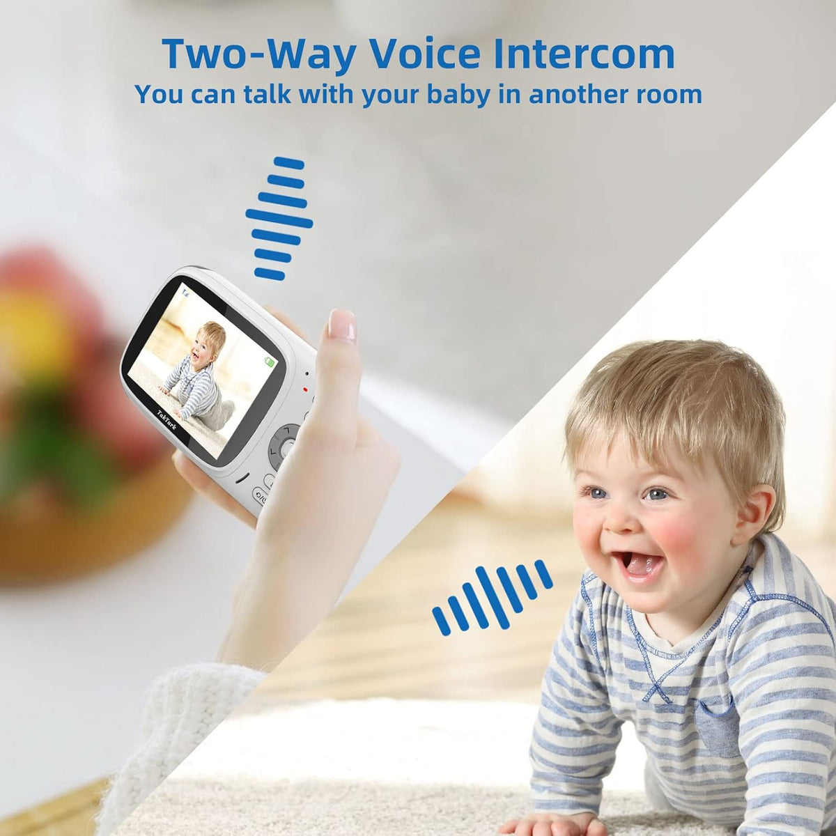 Video Baby Monitor with Camera and Audio, Two-Way Audio, Night Vision F922