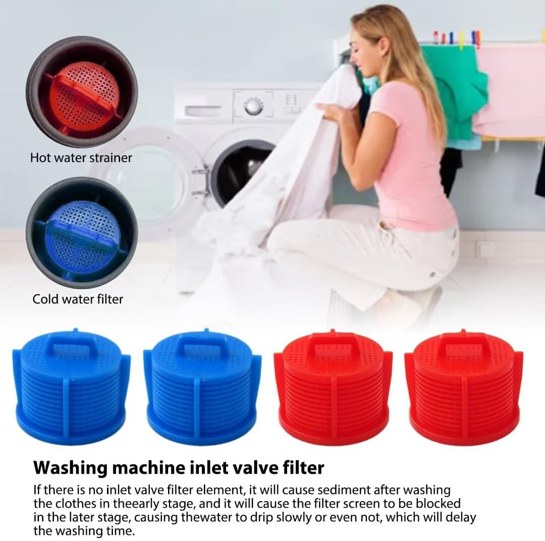 4-Pack Washer Water Inlet Valve Filter Screen Y721