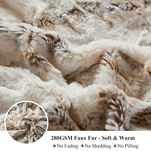 Marble Light Grey 50x60 Faux Fur Throw Blanket Z75636