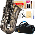 Black Lacquer E Flat Alto Saxophone with Case F654