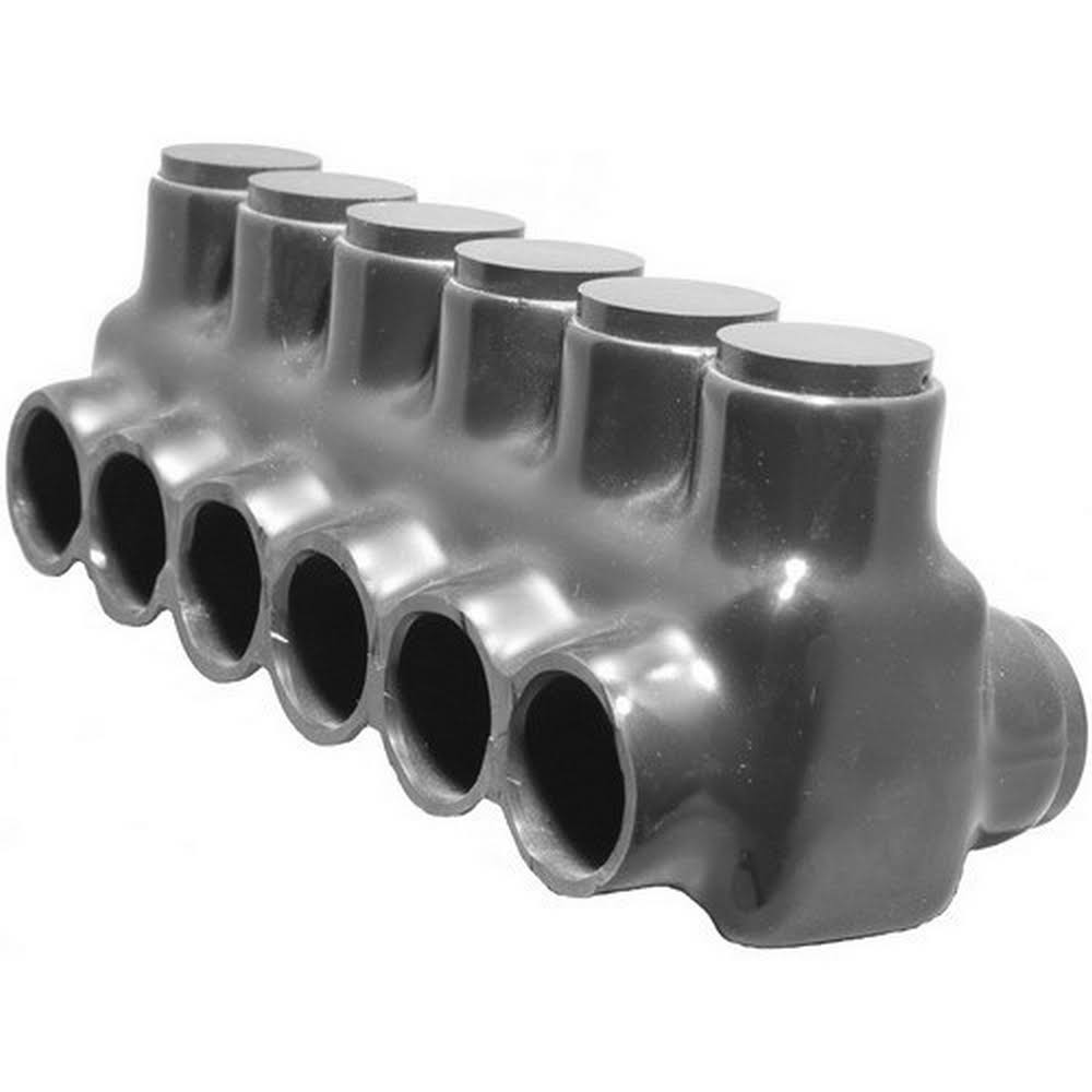 Black Insulated Multi Cable Connector Dual Entry 6 Ports S5797