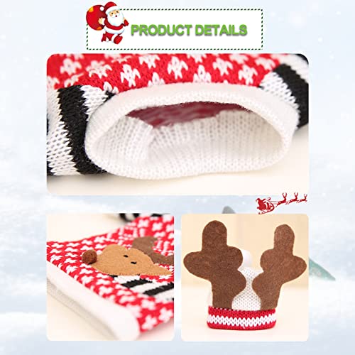 3Pack Christmas Wine Bottle Covers Reindeer Red R5395