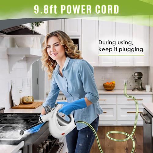 Pressurized Handheld Multi-Surface Natural Steam Cleaner with 12 pcs Accessories W243