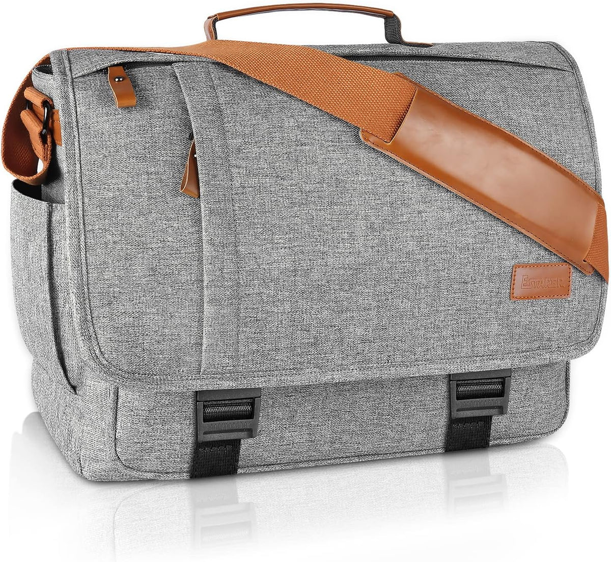 Light Grey Canvas Messenger Bag 17-17.3 Inch K5508