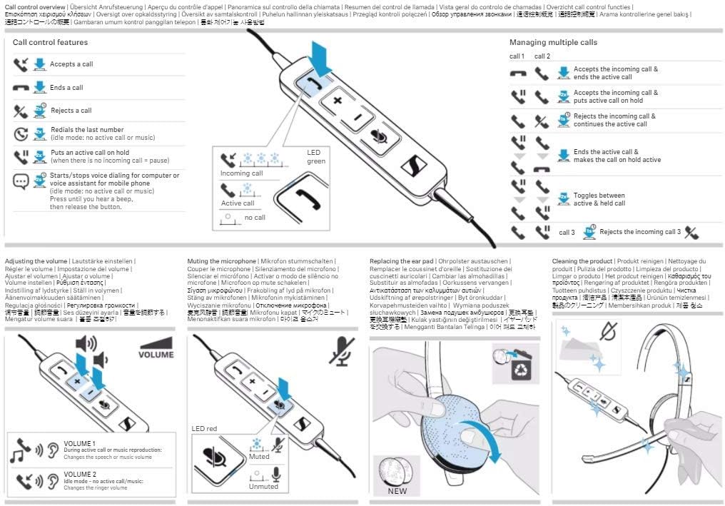 Double-Sided Binaural Headset with Noise-Cancelling Microphone H467899