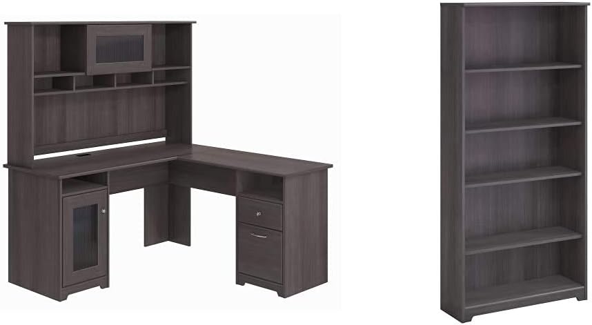 L Shaped Desk with Hutch C670447