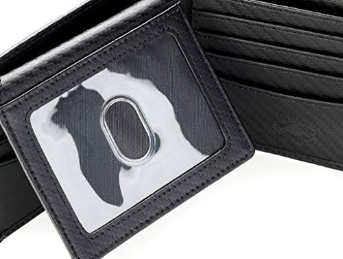Leather Bifold Wallet with ID Window and RFID Blocking T4713