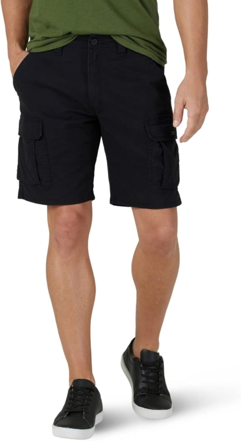 Relaxed Fit Cargo Shorts with Stretch Black 44 A61741