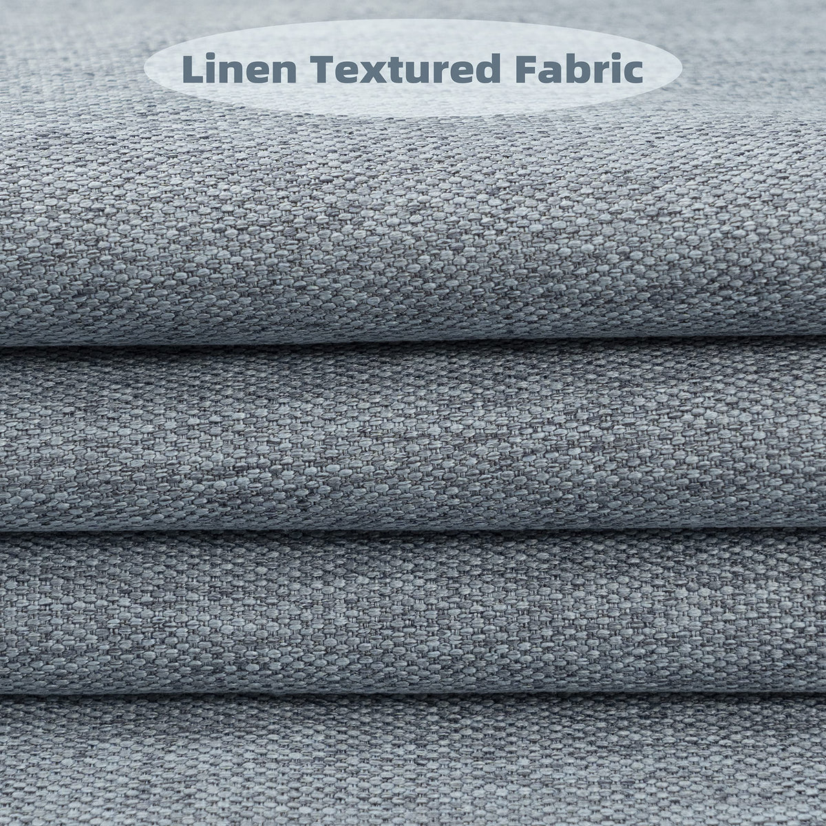 Dusty Blue Faux Linen Blackout Curtains 84 Inches 2 Panels Z151