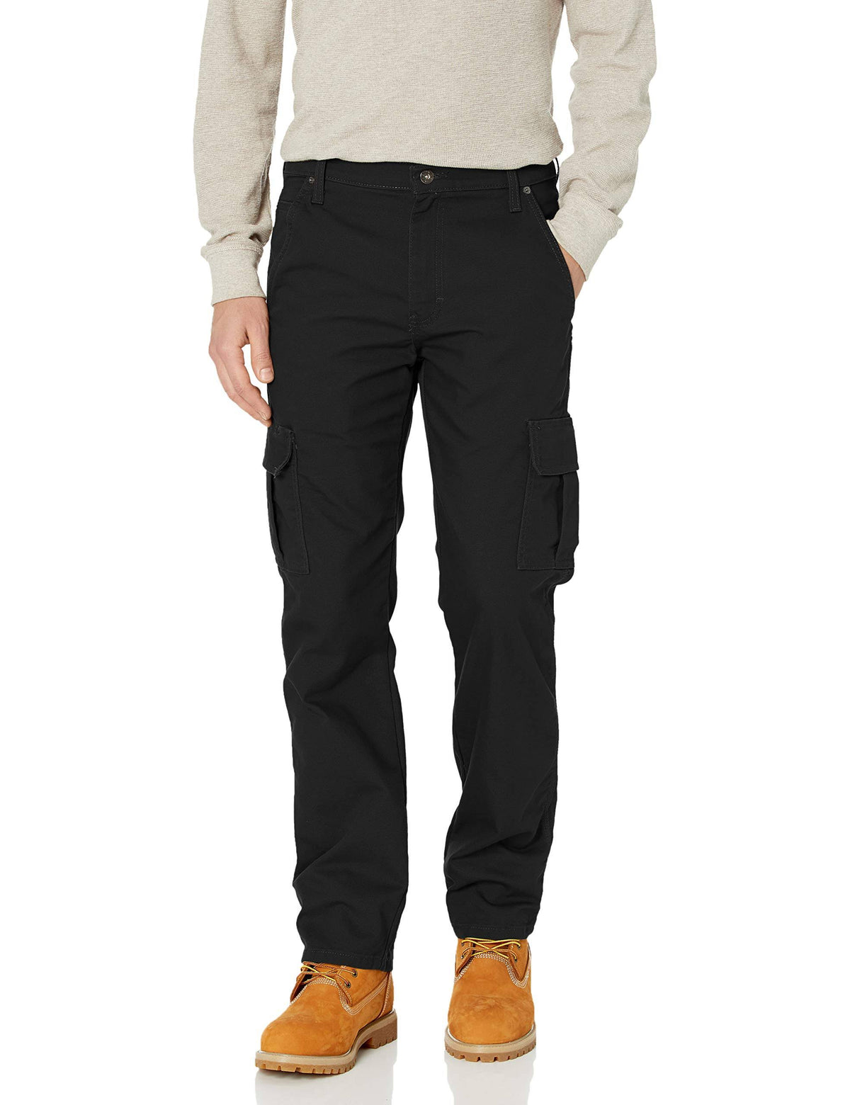 Stonewashed Black Cargo Pants W2945