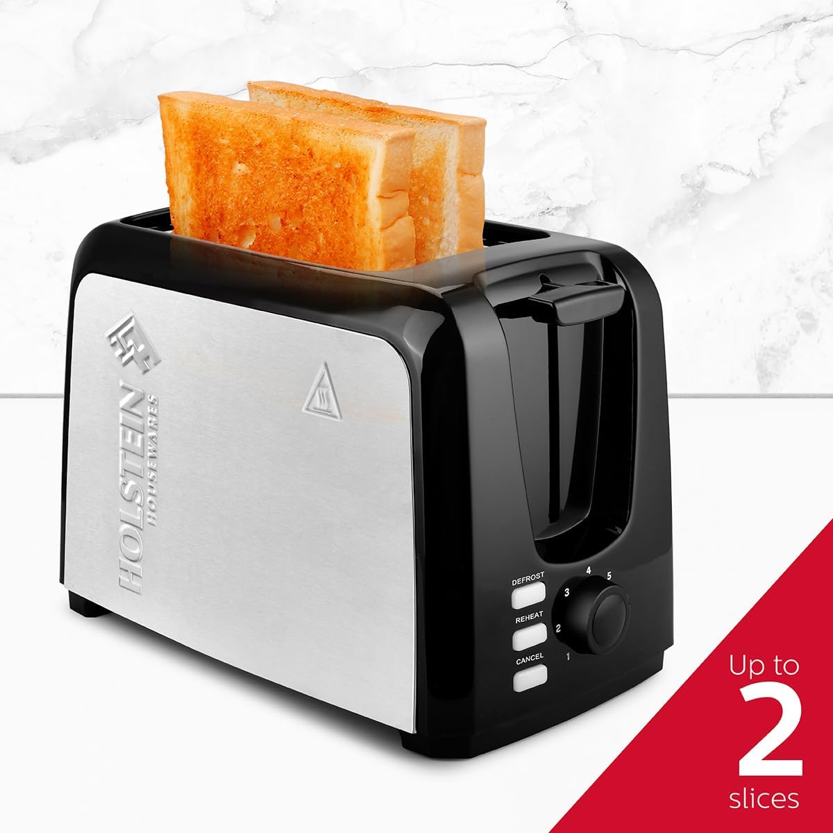 Black 2-Slice Toaster with 7 Browning Control Settings G5196