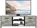 Light Grey Wood TV Stand with Two Drawers B436949