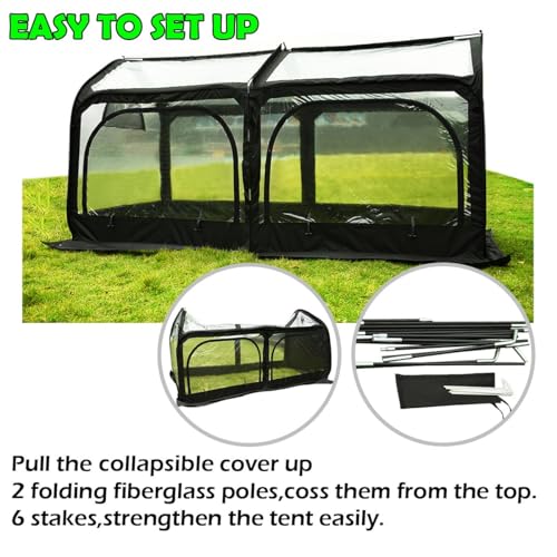 Green 8.2x4.1x4.4 FT Pop-up Greenhouse I3580