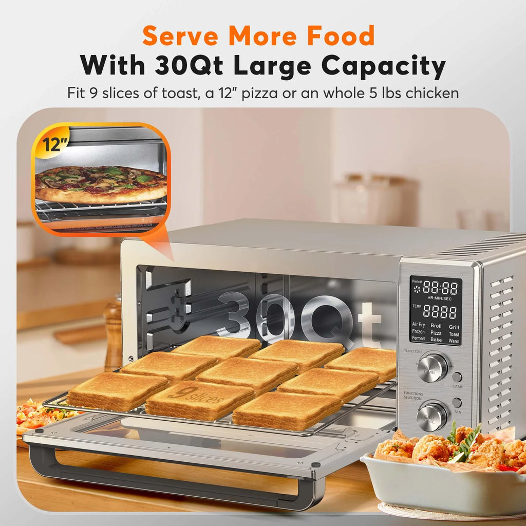 30Qt Stainless Steel Air Fryer Toaster Oven C532