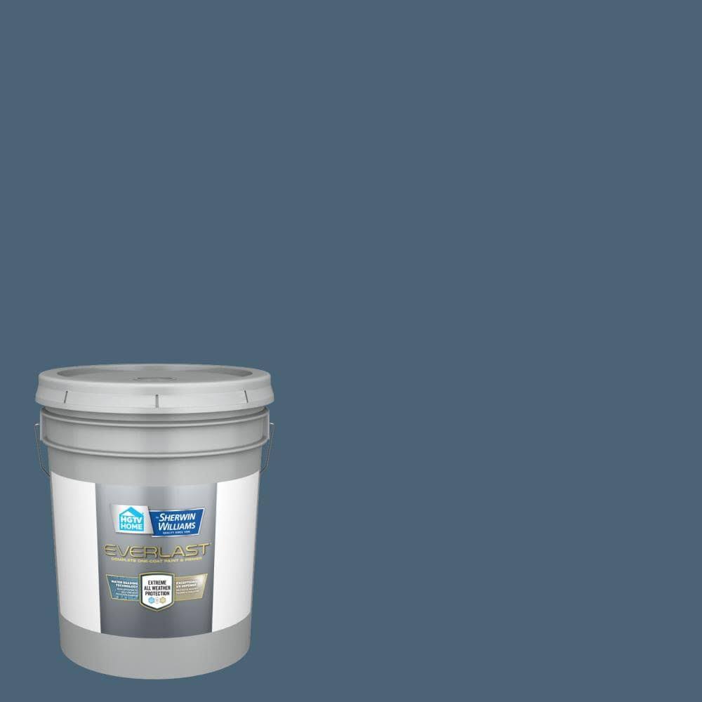 Deep Twilight Blue Satin Exterior Paint 5-Gallon X469466
