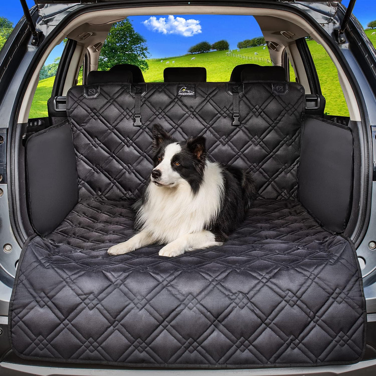 SUV Cargo Liner Dog Seat Covers with Seat Belt Y19563