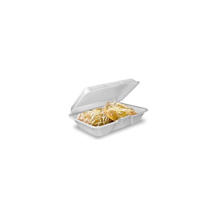White Foam Hinged Lid Container U888063