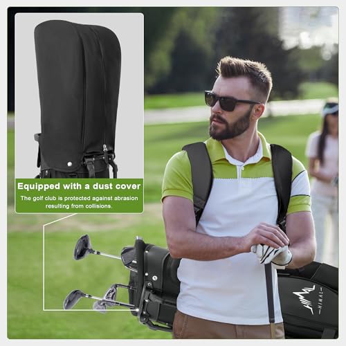 Lightweight Golf Stand Bag with 5 Way Full-Length Dividers and 8 Pockets Y613657