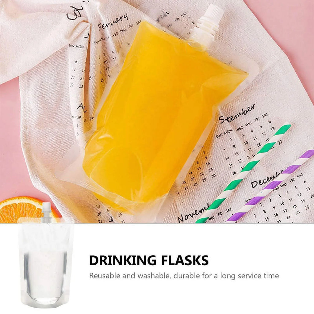 50PCS 100Ml Liquid Stand Bag Leak Proof Drink Packaging Bag Spout Pouch X5943