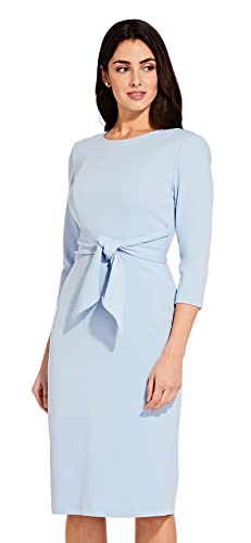Bow Sheath Dress with Three Quarter Sleeves T630001