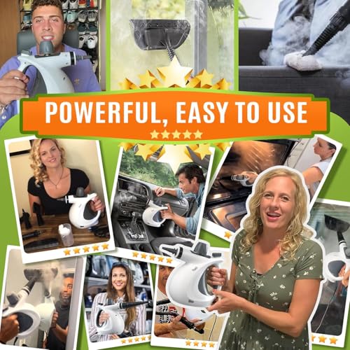 Pressurized Handheld Multi-Surface Natural Steam Cleaner with 12 pcs Accessories W243