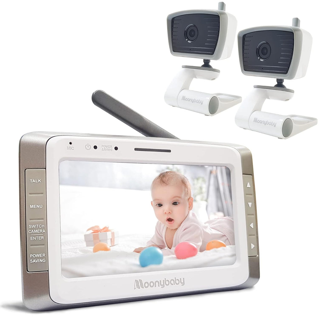 Baby Monitor with 2 Cameras, 5 Display, Auto Night Vision, 2-way Audio K73860