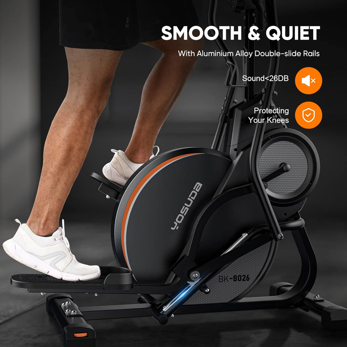 3-in-1 Elliptical Machine Stair Stepper Trainer with 16 Resistance K97065