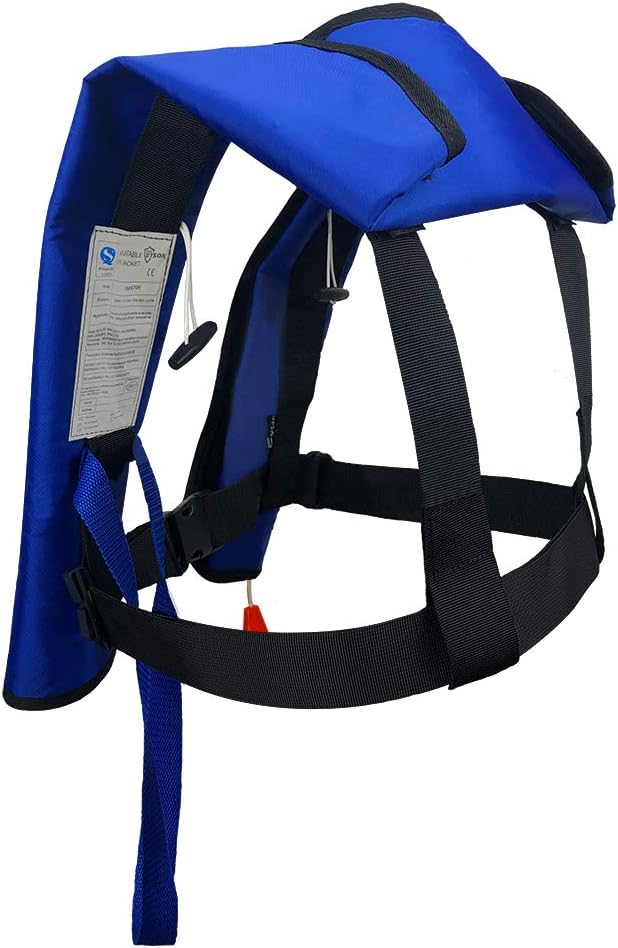 Blue Auto Inflatable Life Jacket Q21981