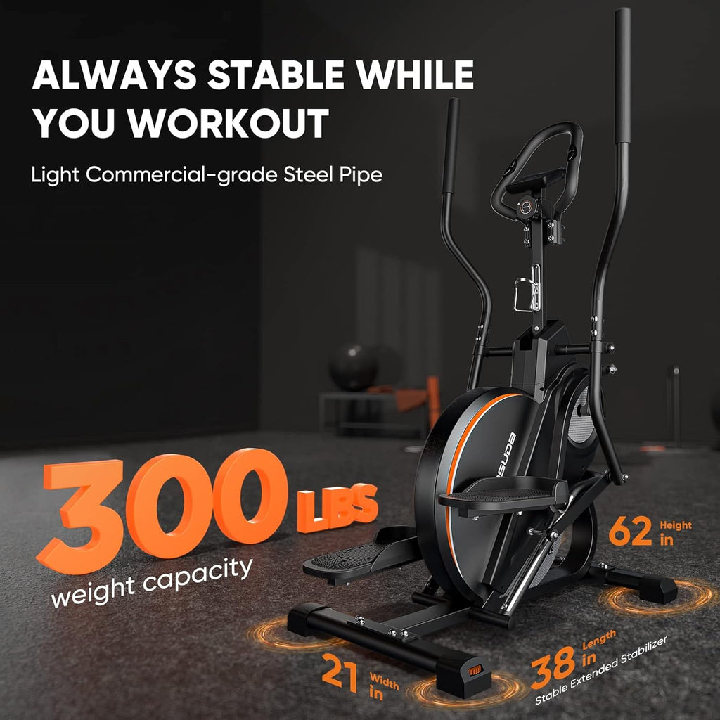 3-in-1 Elliptical Machine Stair Stepper Trainer with 16 Resistance K97065