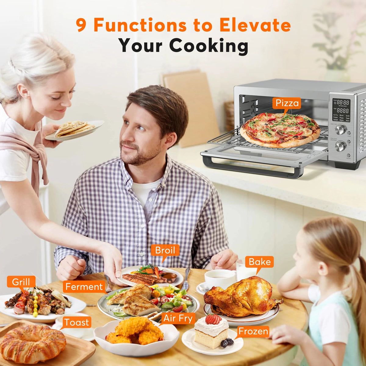 30Qt Stainless Steel Air Fryer Toaster Oven C532