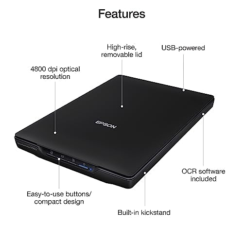 Black Flatbed Scanner 4800 dpi Optical Resolution G62549