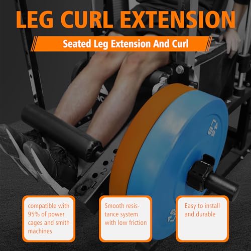 Adjustable Leg Strength Extension and Curl Fitness Equipment Attachment U318