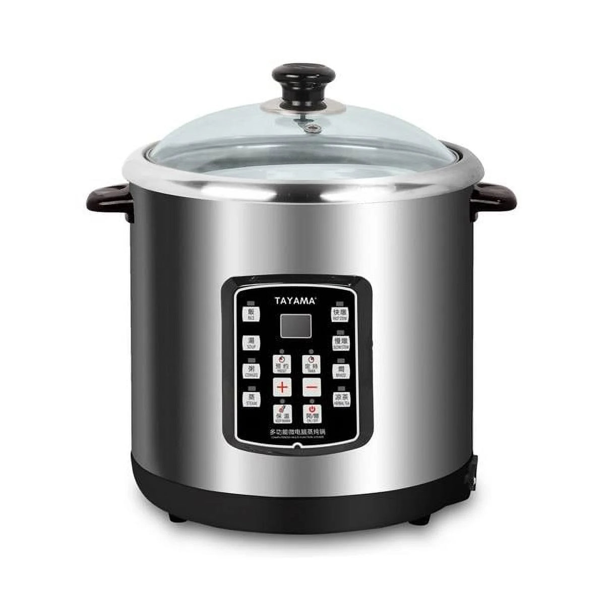 10 qt. Stainless Steel Electric Stew Cooker with Ceramic Pot K6137