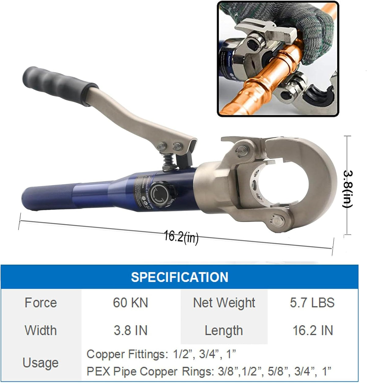 Copper Press Tool Pipe Crimping Tool V899787