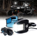Aluminium UTV Side Rear View Mirrors with LED Spot Light V8421