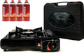 Portable Butane Gas Stove with 4 pack Butane Canister and Carrying Case S252414