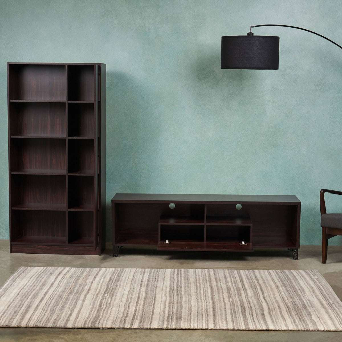 2 Piece TV Stand & Bookcase Set Q760547