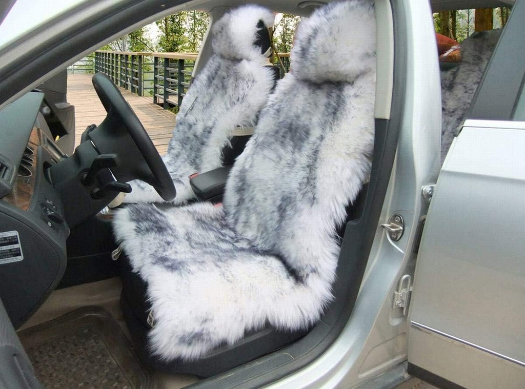 Fur Car Seat Cover Grey 1 Piece X16800