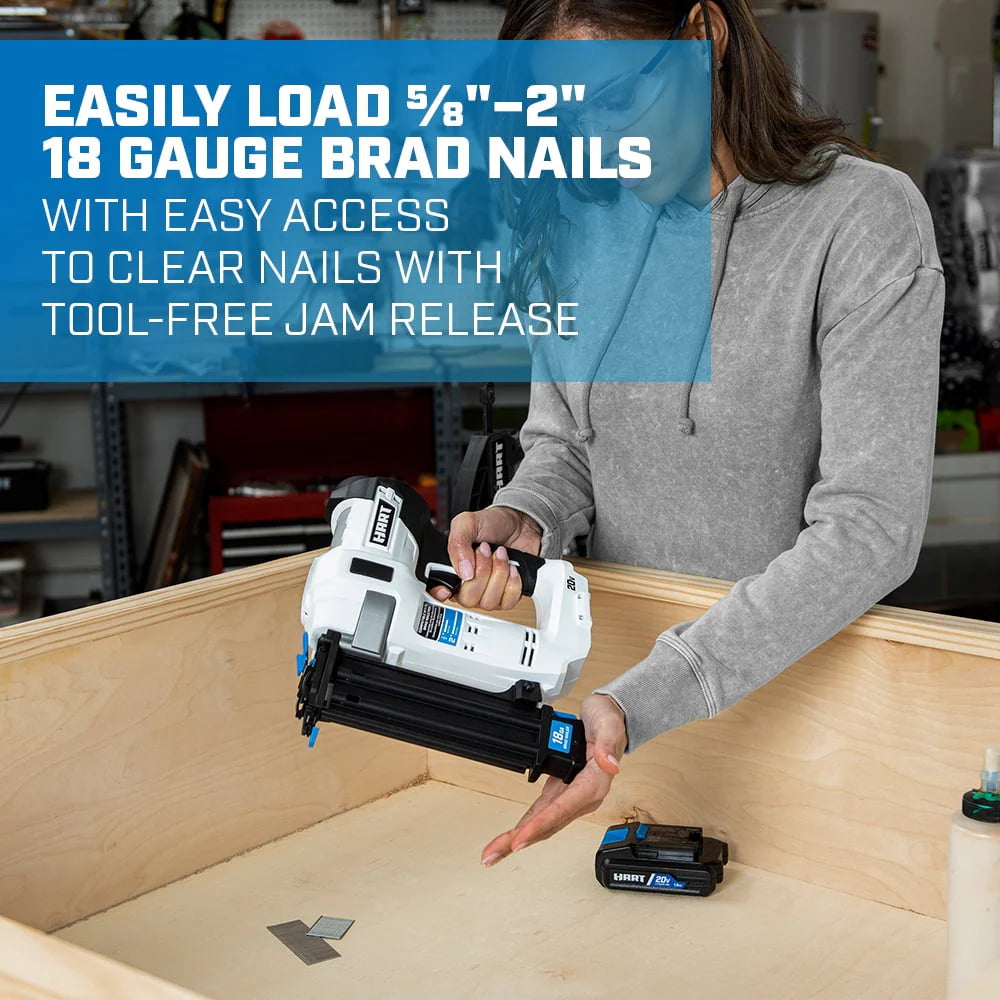 20-Volt 18-Gauge Battery-Powered Brad Nailer Kit T745