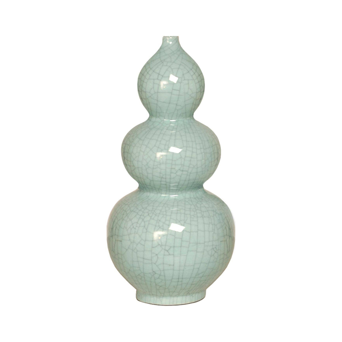 Celadon Crackle Triple Gourd Vase S7956
