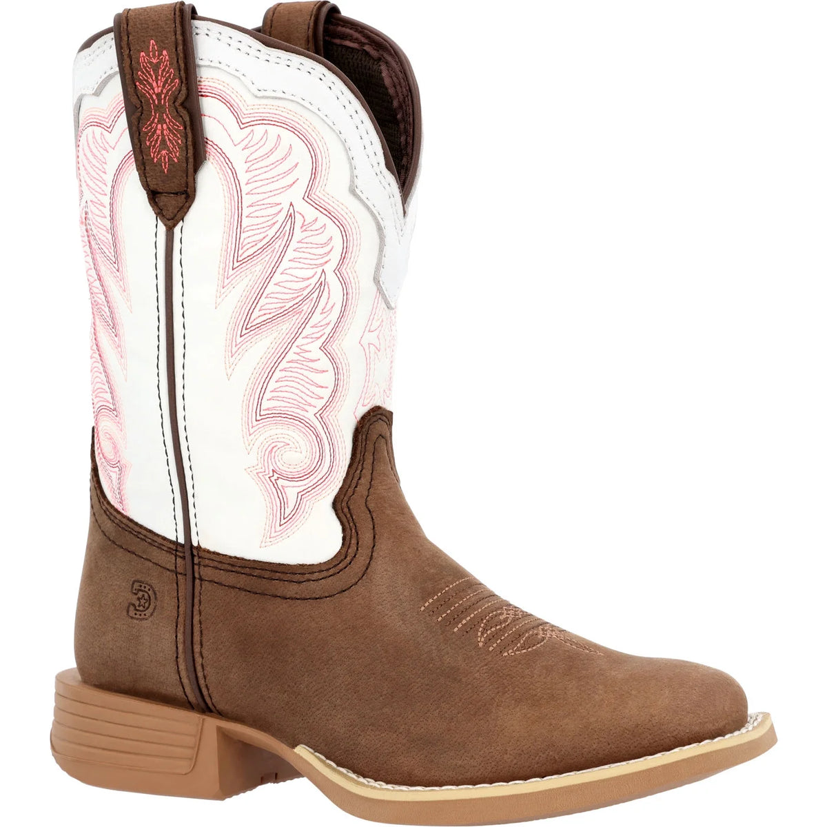 Little Kid's Brown and White Western Boot N914985