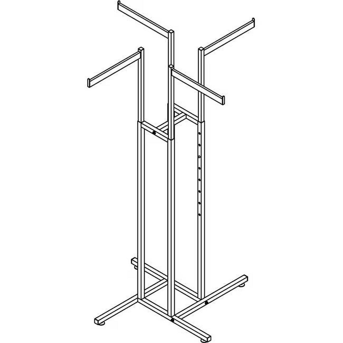 Rectangular Tubing 4-Way Straight Arms D5270