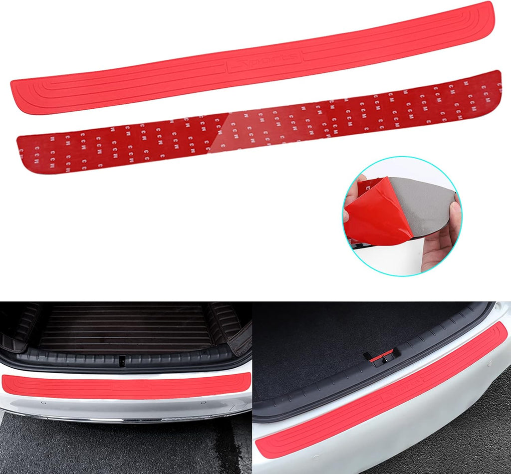 Black Rubber Trunk Door Entry Guard Car Accessory L8345