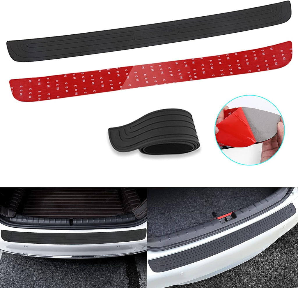 Black Rubber Trunk Door Entry Guard Car Accessory L8345