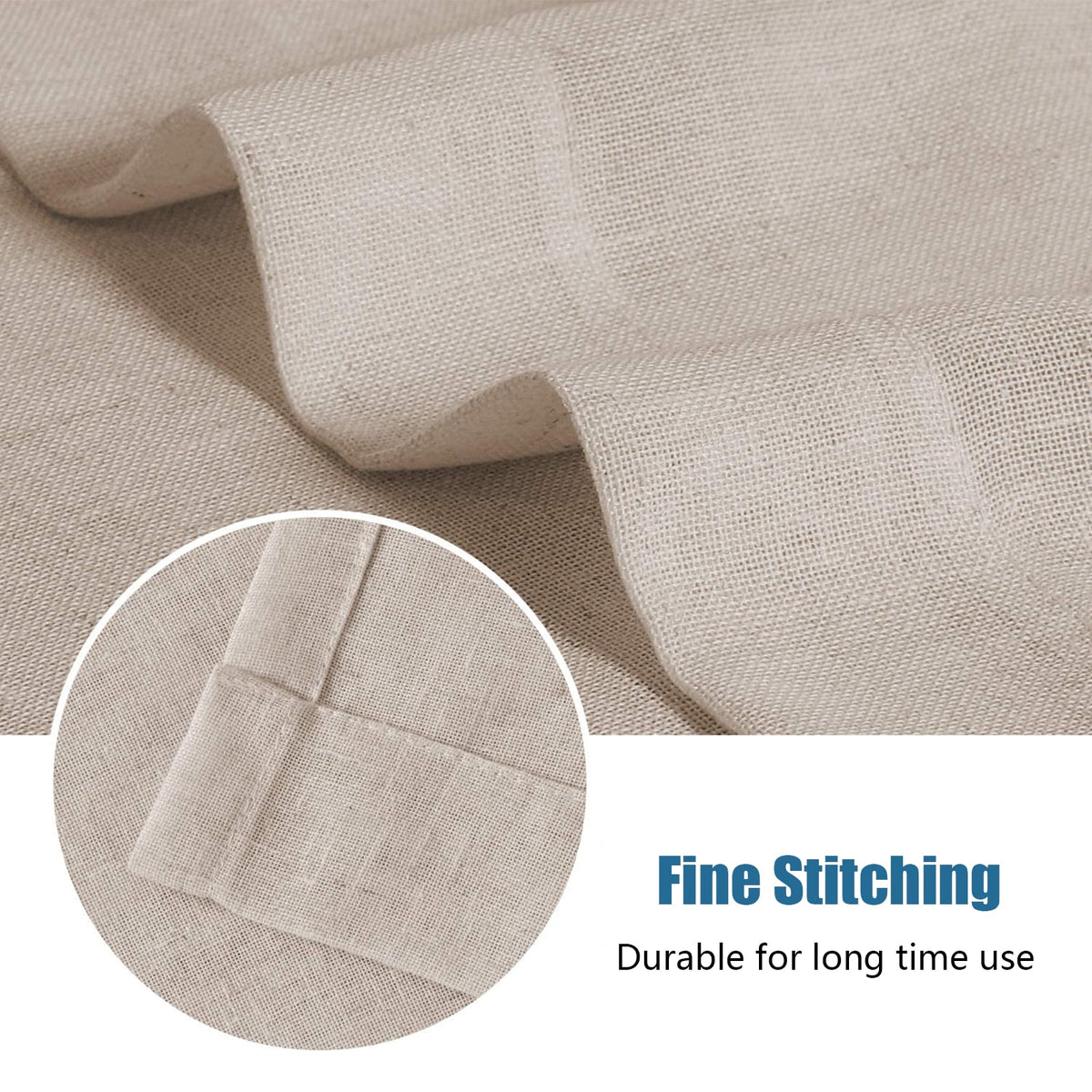 Linen Tie Curtains, Thermal Blackout Panels Y668