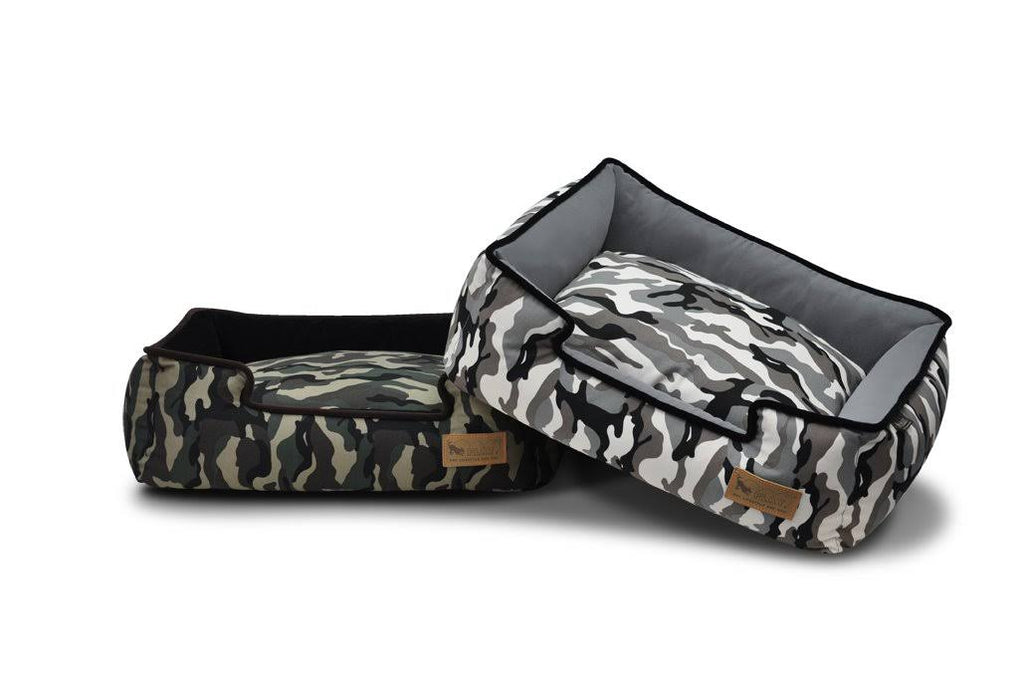 Camouflage Lounge Dog Bed - Green - Large H841