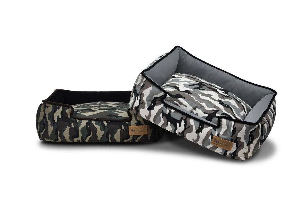 Camouflage Lounge Dog Bed - Green - Large H841