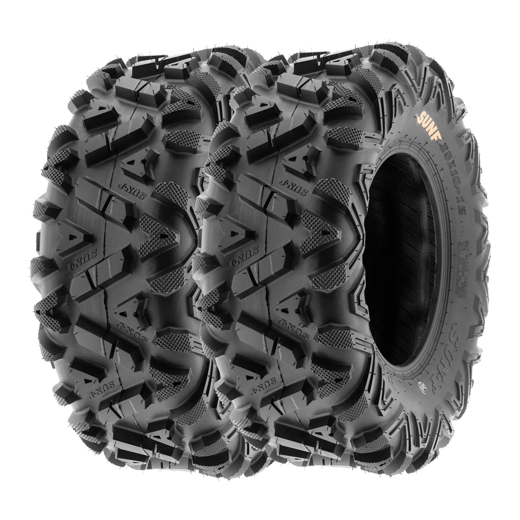 All Terrain ATV UTV Tires 25x10-12 6 PR Pair of 2 X738