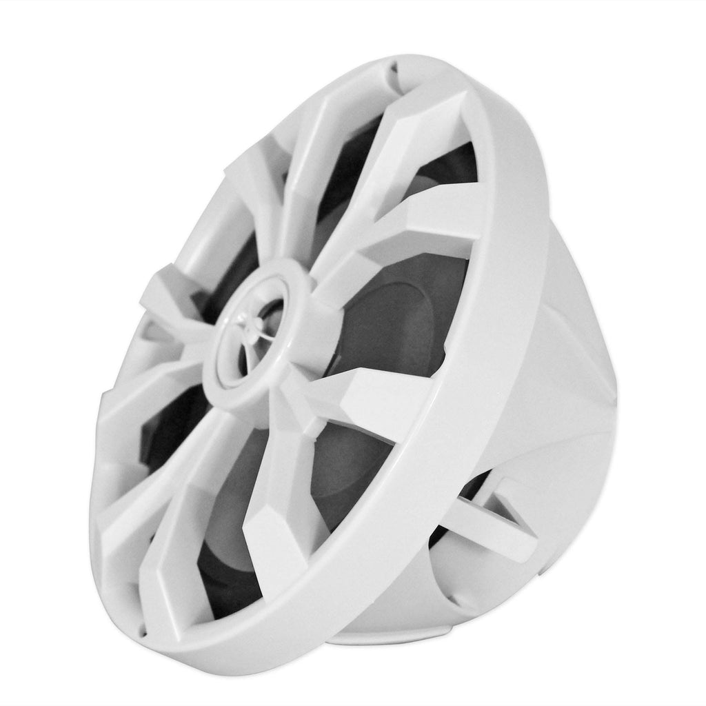 8x22 900 Watt White 2-Way Marine Boat Speakers with LED G4372
