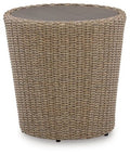 Beige Outdoor End Table W105